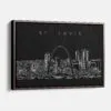 Framed St louis Canvas Print - Main - Dark
