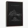 Framed Sydney Opera House Canvas Print - Portrait - Main - Dark