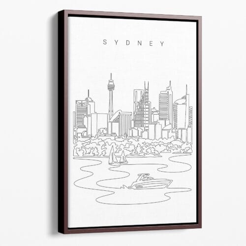 Sydney Skyline Canvas Art Print - Portrait
