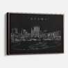 Framed Tacoma Canvas Print - Main - Dark