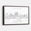 Framed Tacoma Canvas Print - Main - Light
