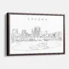 Framed Tacoma Canvas Print - Main - Light