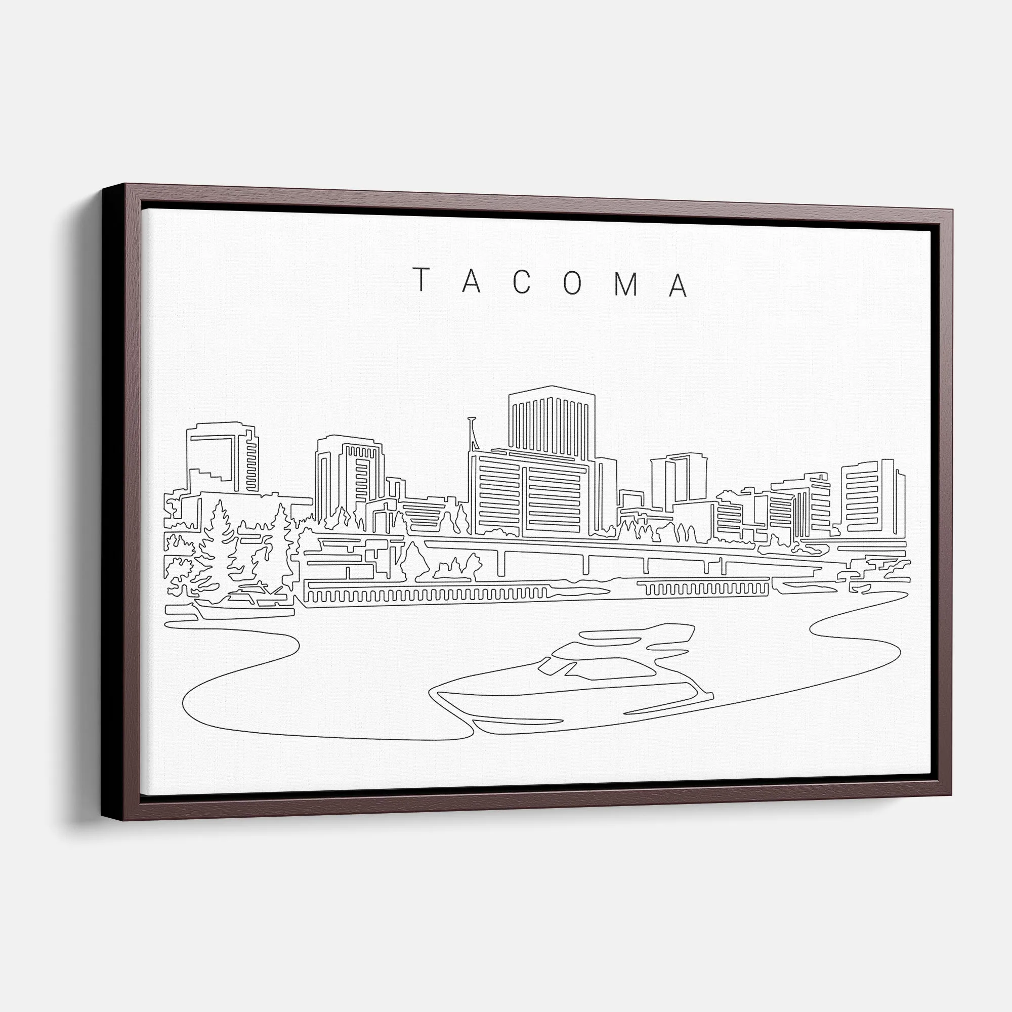 Tacoma WA Skyline Canvas Print
