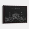 Framed Taj Mahal Canvas Print - Main - Dark
