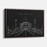 Framed Taj Mahal Canvas Print - Main - Dark