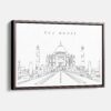 Framed Taj Mahal Canvas Print - Main - Light