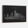 Framed Tampa Canvas Print - Main - Dark