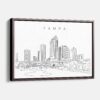 Framed Tampa Canvas Print - Main - Light