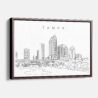 Framed Tampa Canvas Print - Main - Light