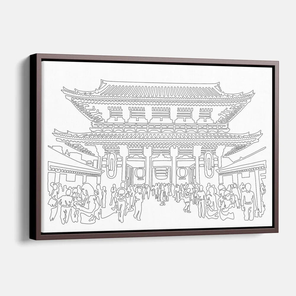 Framed Tokyo Canvas Print - Main - Light Framed Tokyo Canvas Print - Main - Light