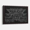 Framed Tokyo Senso Ji Temple Canvas Print - Main - Dark