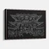 Framed Tokyo Senso Ji Temple Canvas Print - Main - Dark
