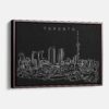 Framed Toronto Harbour Canvas Print - Main - Dark