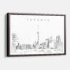 Framed Toronto Skyline Canvas Print - Main - Light
