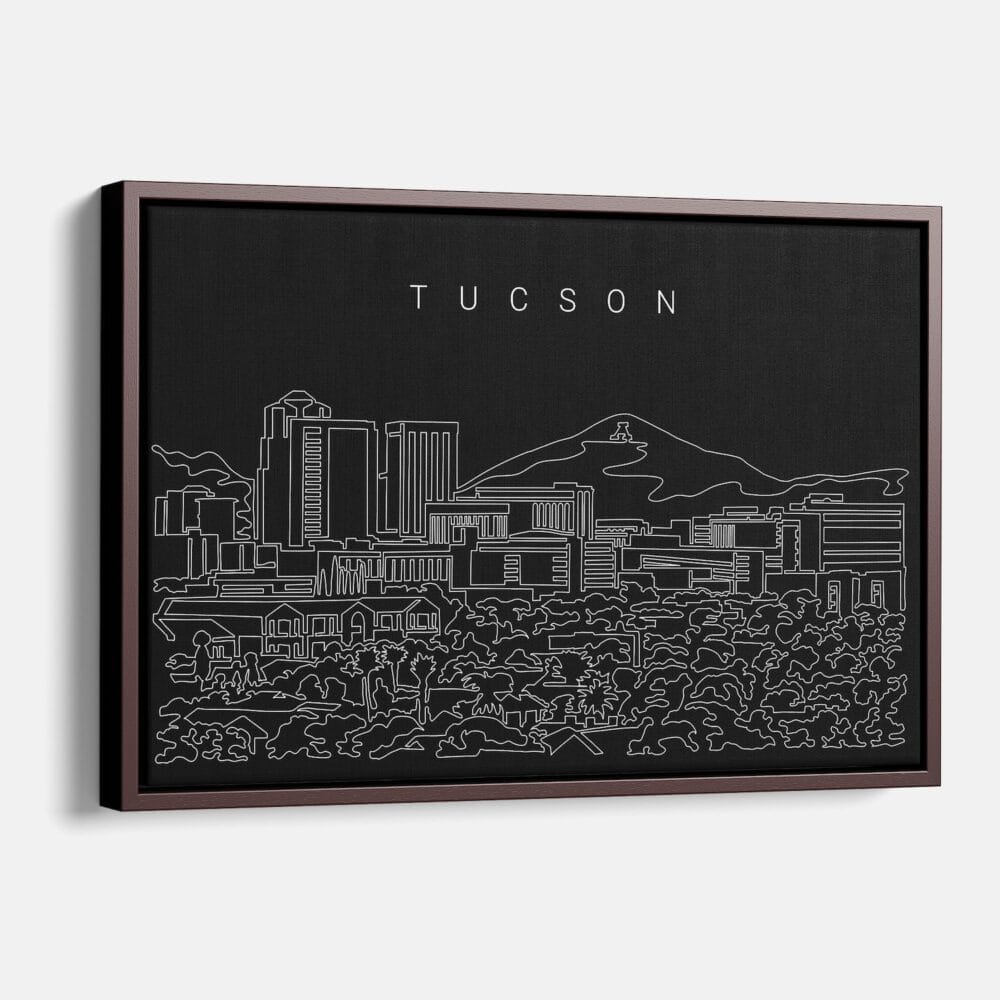 Framed Tucson Canvas Print - Main - Dark Framed Tucson Canvas Print - Main - Dark