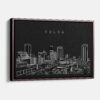 Framed Tulsa Canvas Print - Main - Dark