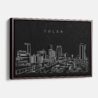Framed Tulsa Canvas Print - Main - Dark