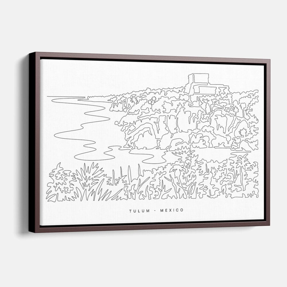 Framed Tulum Mexico Canvas Print - Main - Light