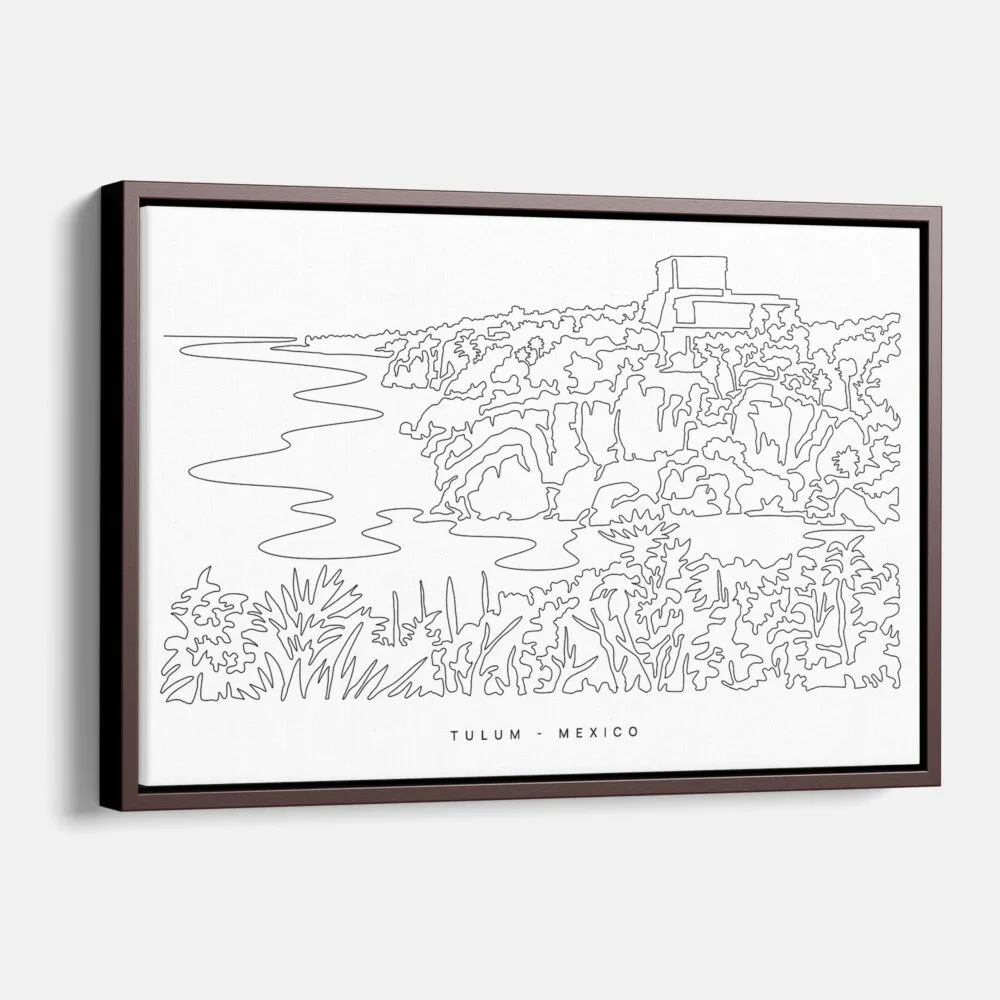 Framed Tulum Mexico Canvas Print - Main - Light Framed Tulum Mexico Canvas Print - Main - Light
