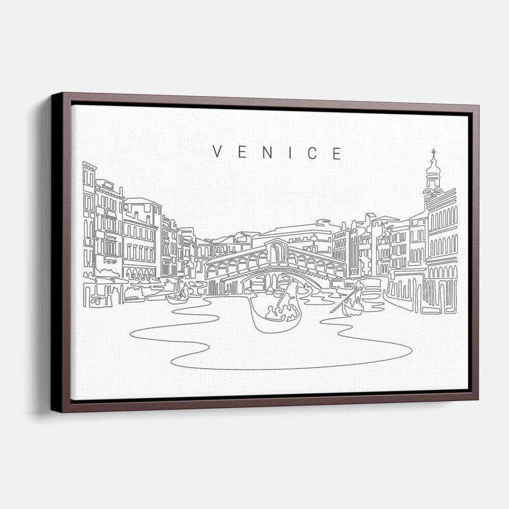 Framed Venice Canvas Print - Main - Light