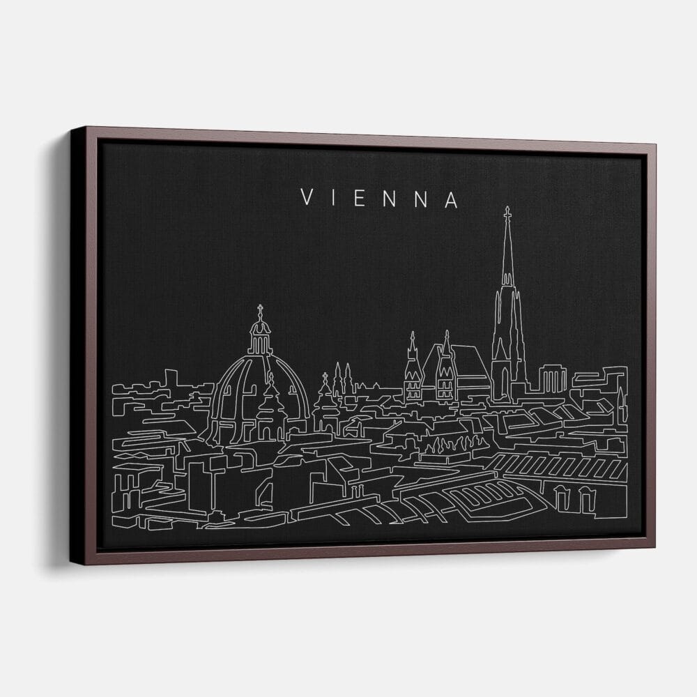 Framed Vienna Canvas Print - Main - Dark Framed Vienna Canvas Print - Main - Dark