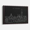 Framed Vienna Canvas Print - Main - Dark
