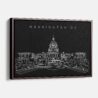 Framed Washington DC Canvas Print - Main - Dark