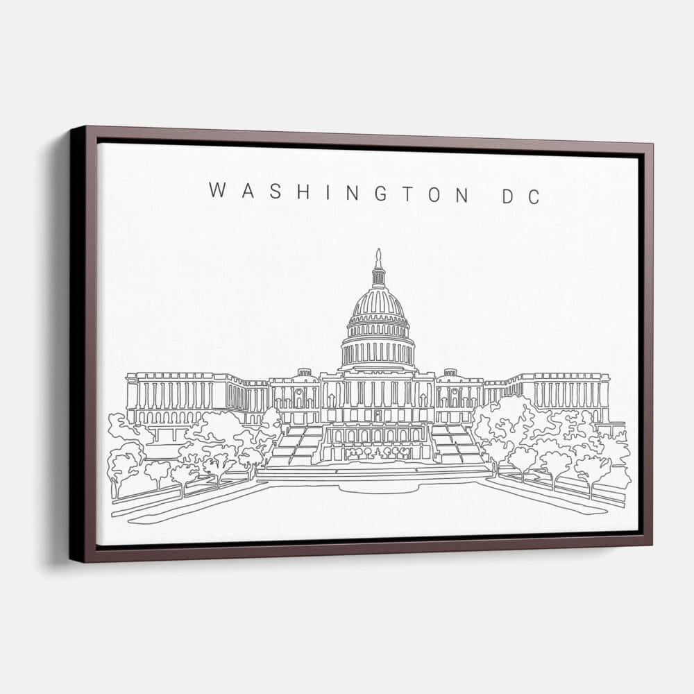 Framed Washington DC Canvas Print - Main - Light