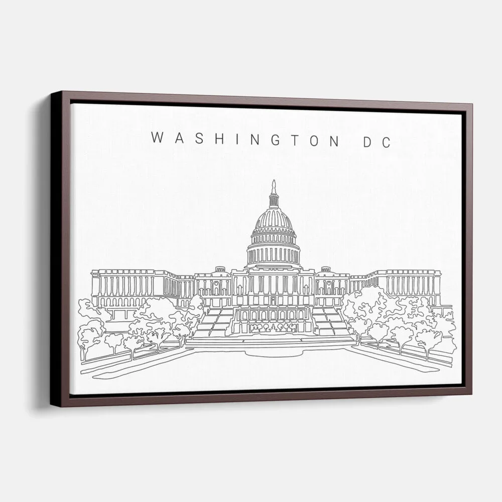 Framed Washington DC Canvas Print - Main - Light
