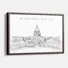 Framed Washington DC Canvas Print - Main - Light