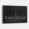 Framed Zurich Limmat River Canvas Print - Main - Dark