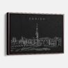 Framed Zurich Limmat River Canvas Print - Main - Dark