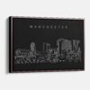 Framed manchester Canvas Print - Main - Dark