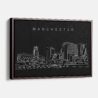 Framed manchester Canvas Print - Main - Dark