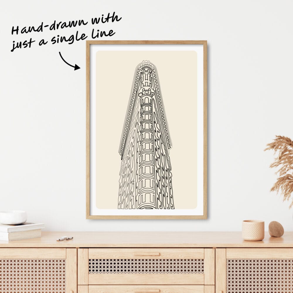 Flatiron Building One Line Drawing Flatiron Building One Line Drawing