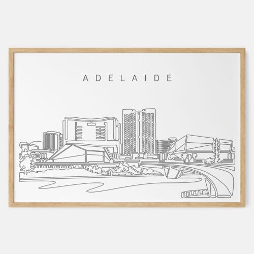 Adelaide Skyline Art Print