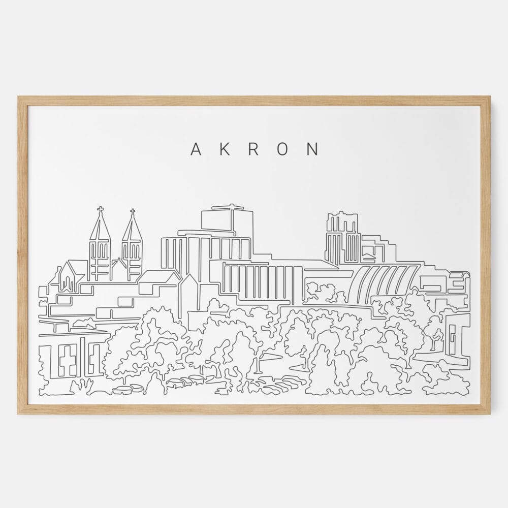 Framed Akron Art print - Landscape - Main