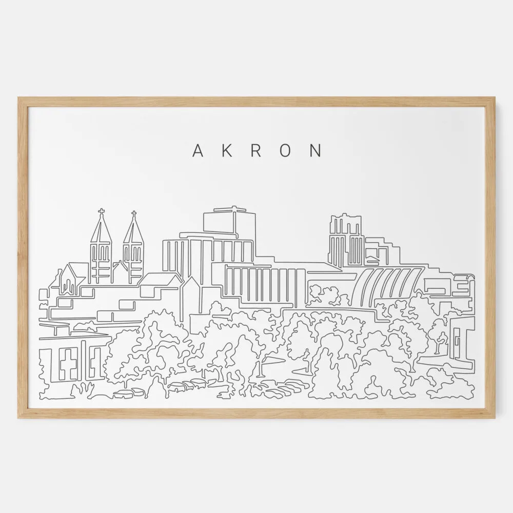 Framed Akron Art print - Landscape - Main
