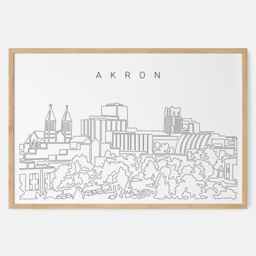 Akron Skyline Art Print