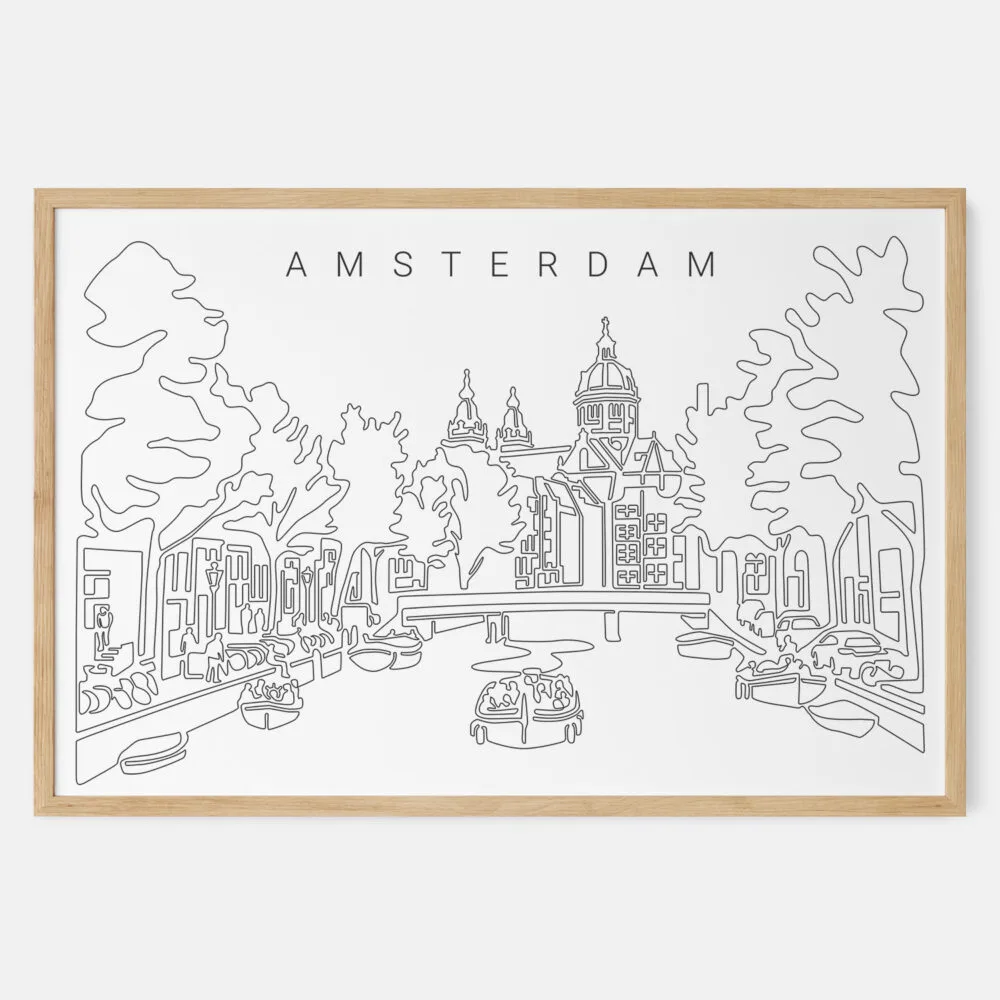 Framed Amsterdam Art print - Landscape - Main