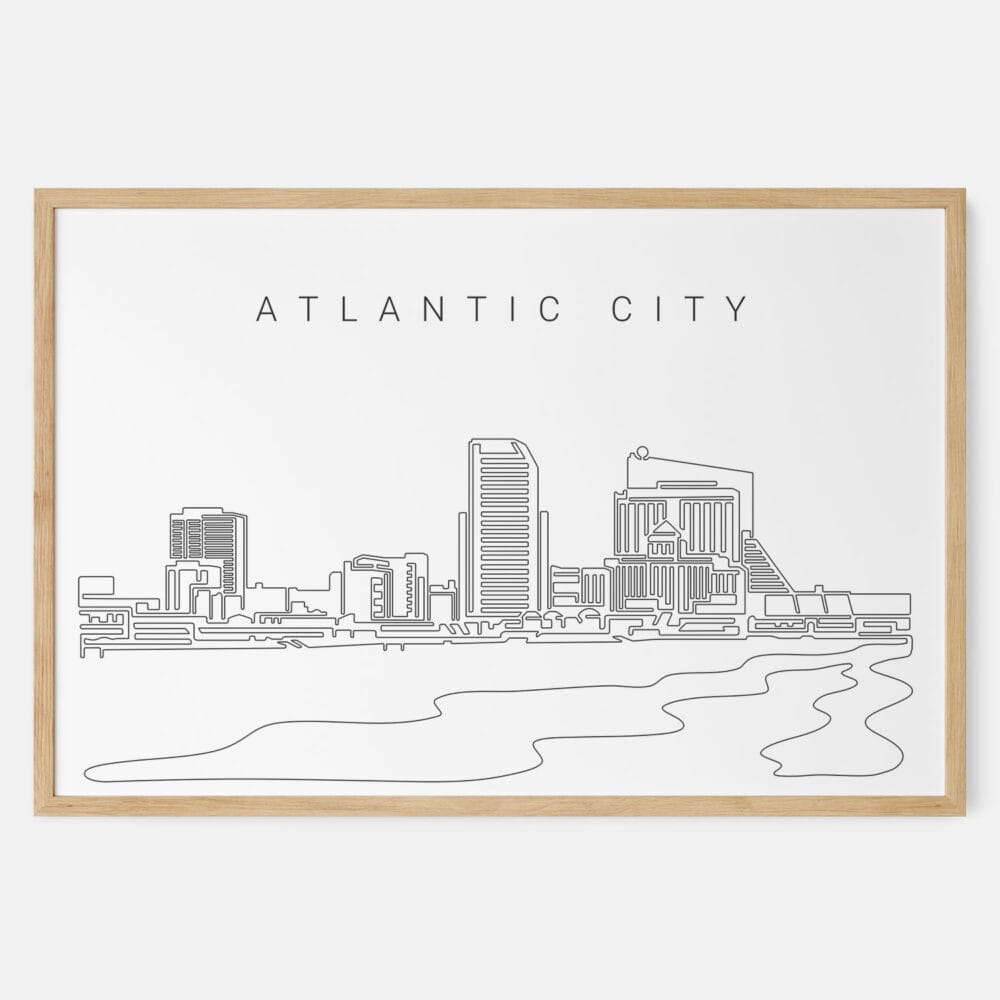 Framed Atlantic City Art print - Landscape - Main