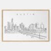 Framed Austin TX Art print - Landscape - Main