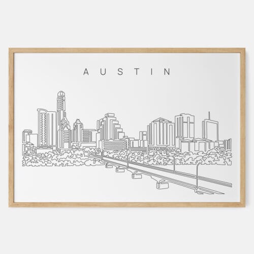 Austin TX Skyline Art Print