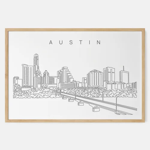 Austin TX Skyline Art Print