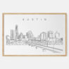 Framed Austin TX Art print - Landscape - Main