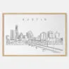 Framed Austin TX Art print - Landscape - Main