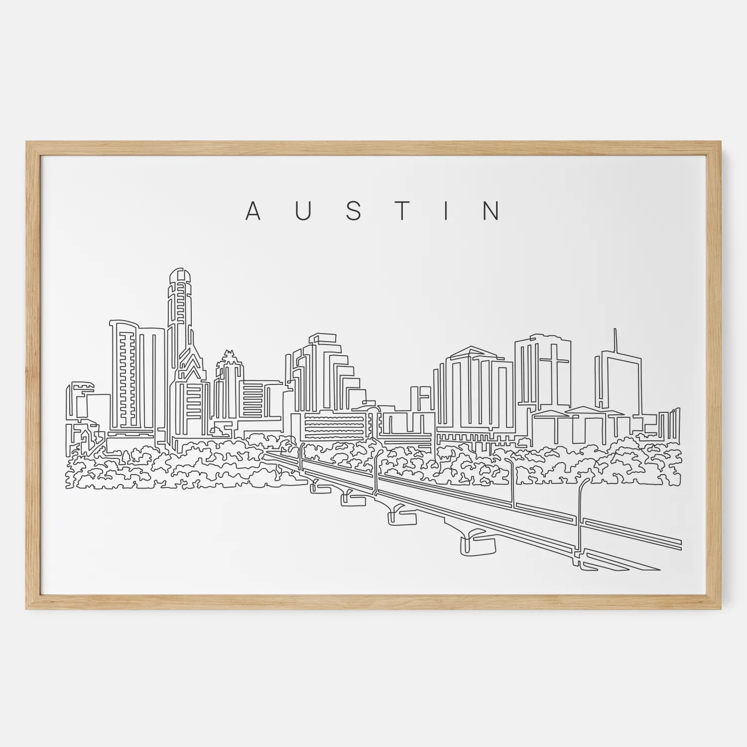 Austin TX Skyline Art Print