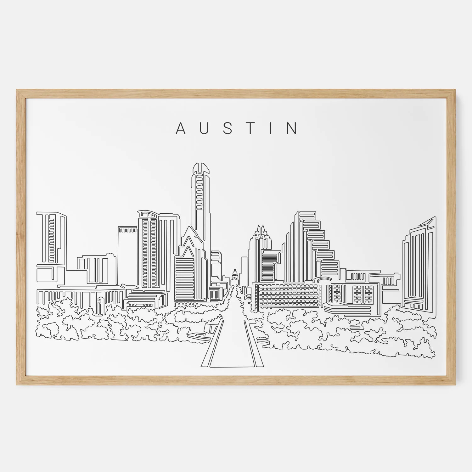 Austin TX Skyline Art Print