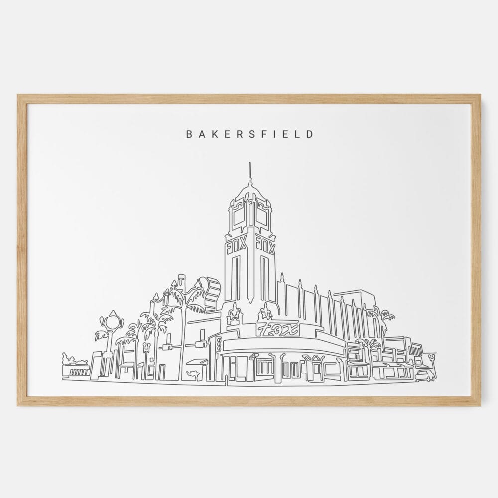 Framed Bakersfield Art print - Landscape - Main