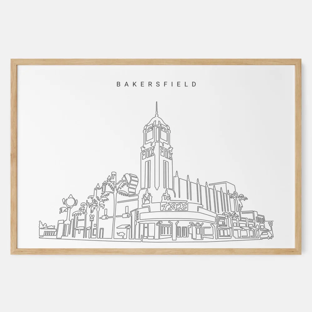 Framed Bakersfield Art print - Landscape - Main